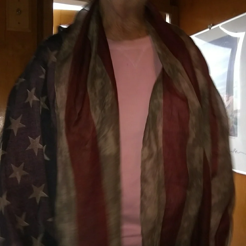 Americana fashion scarf vintage style flag